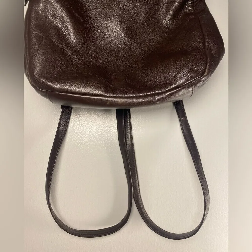 Vintage-style 2000s GUESS Brown Leather 9 Inch Backpack